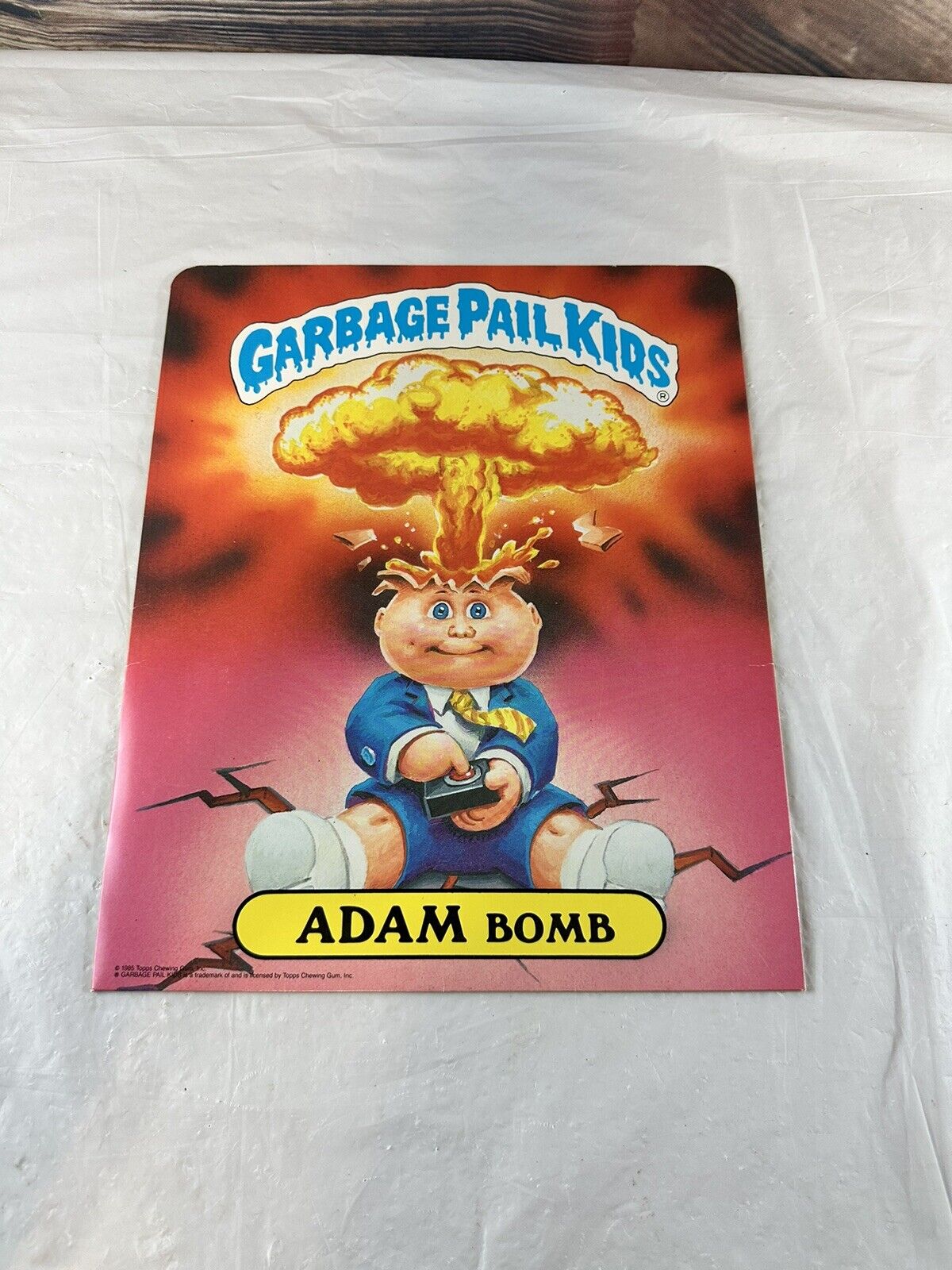 Vintage 1986 Garbage Pail Kids Adam Bomb & Sticky Rick Pocket Folder