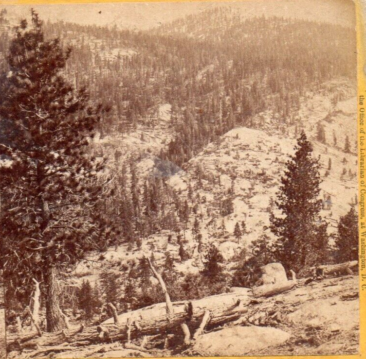 1870 Mt. Starr King from Cap of Liberty.  John Soule  Stereoview Photo