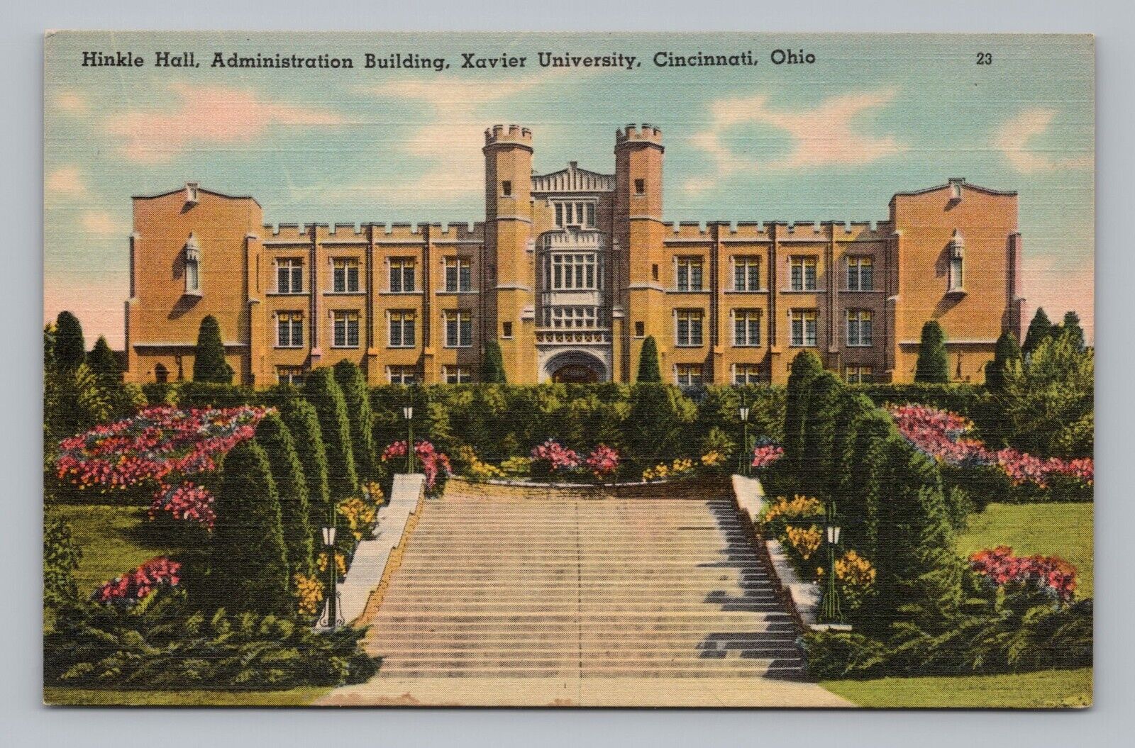 Postcard Hinkle Hall Administrative Building Xavier University Cincinnati OH 193