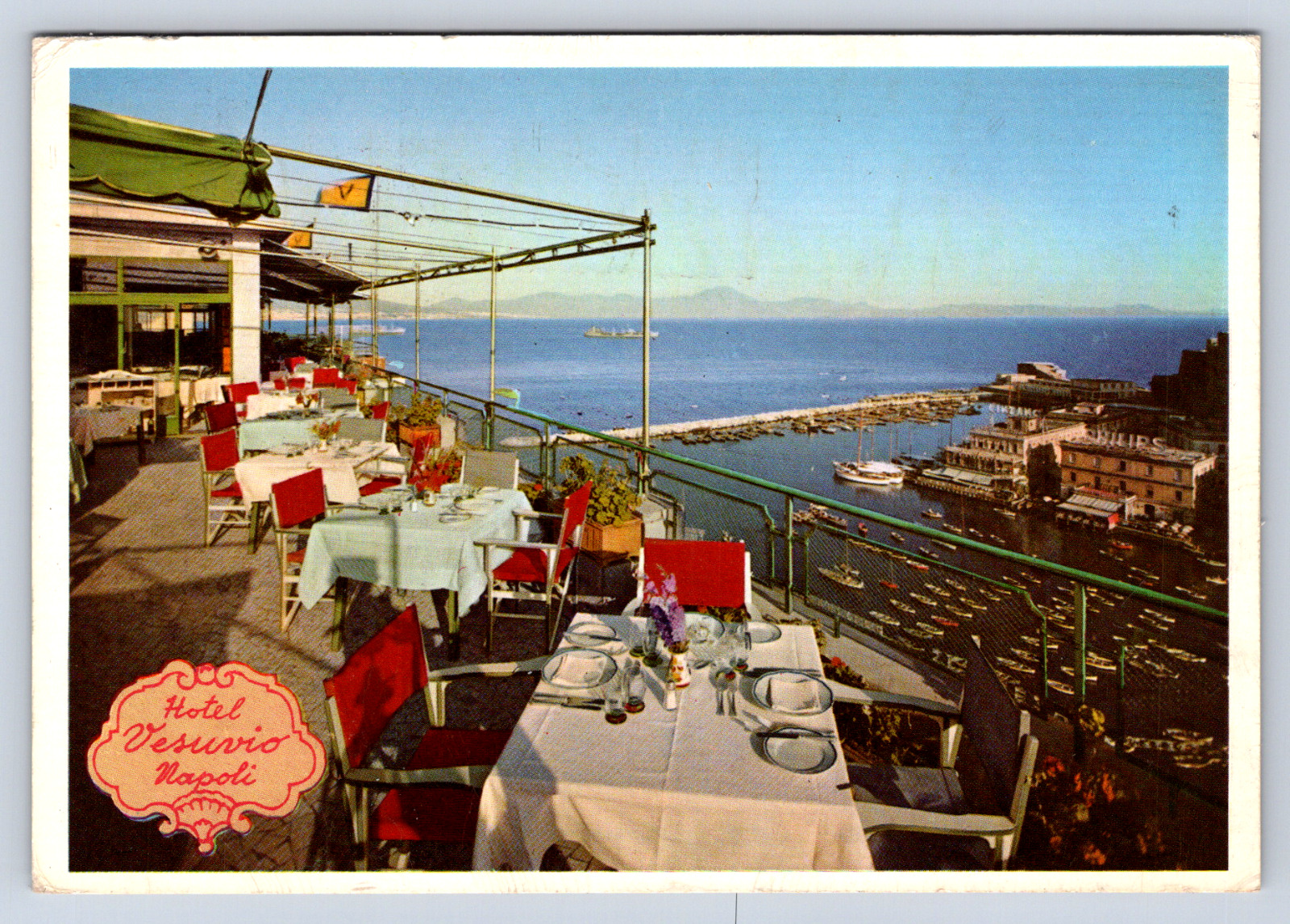 Vintage Postcard Hotel Vesuvio Napoli Italy