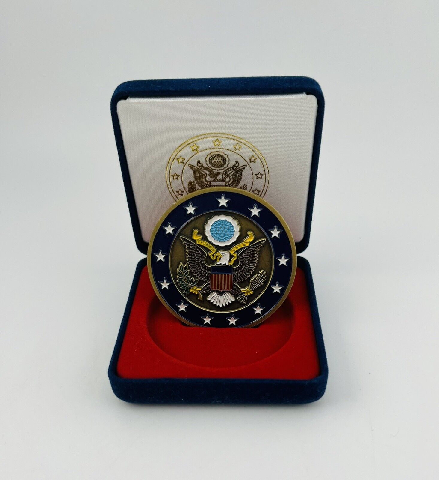 USA South Korea Seoul American Embassy Challenge Coin in Presentation Case