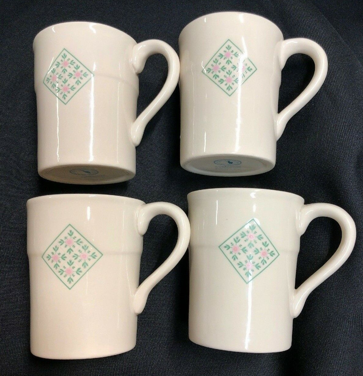 Celebration Of American Quilts 4 Vintage Mugs Hills Design Porcelain 1994