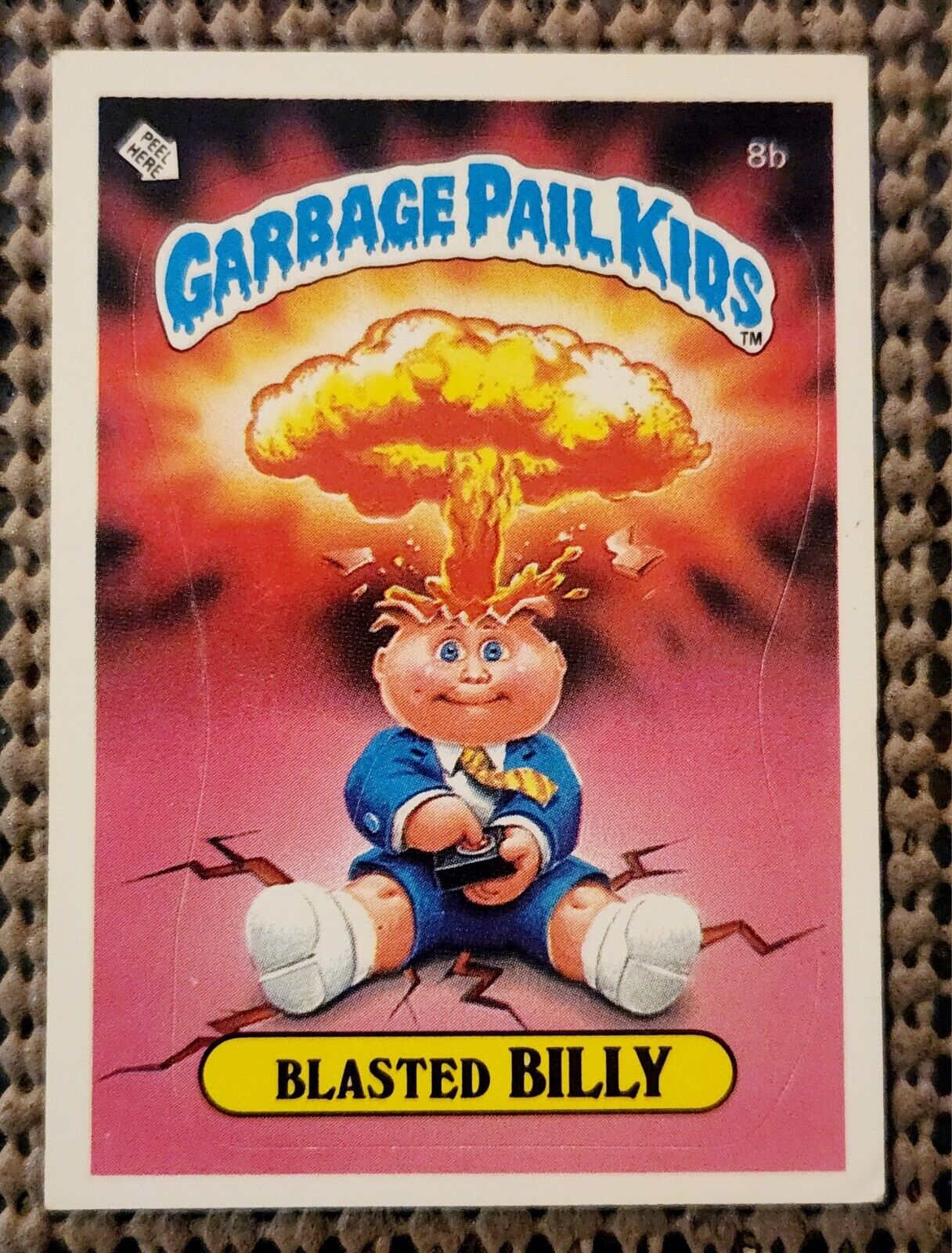 BLASTED BILLY 1985 Topps Garbage Pail Kids 1st Series 1 (GLOSSY back) GPK OS1 8b