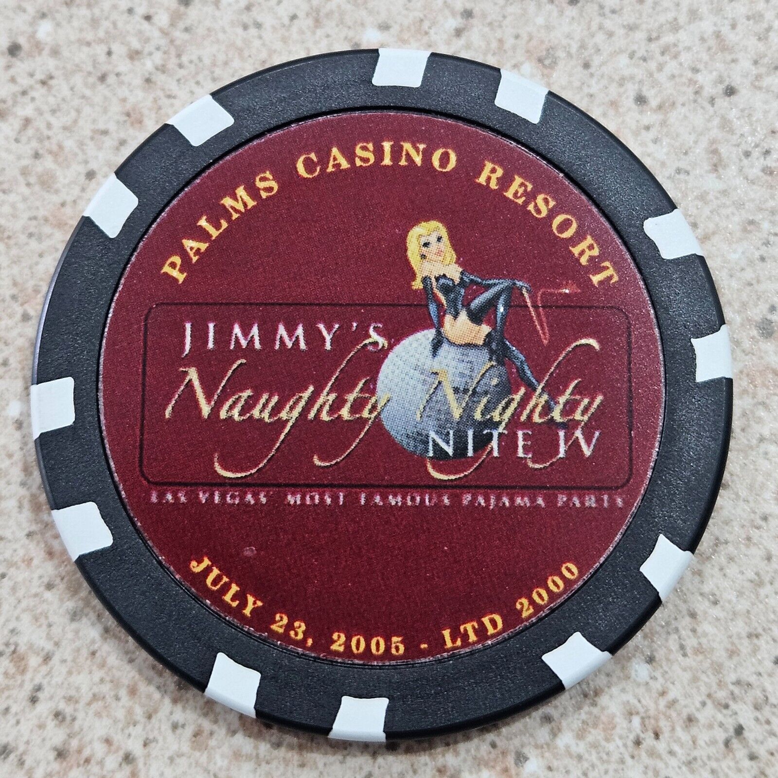 2005 Palms Casino Resort Limited Edition Jimmy\'s Naughty Nighty Nite IV Chip
