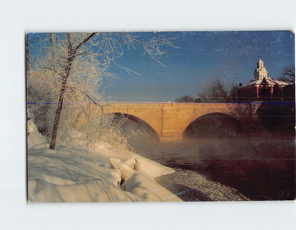 Postcard Keystone Arch Bridge Elkader Iowa USA
