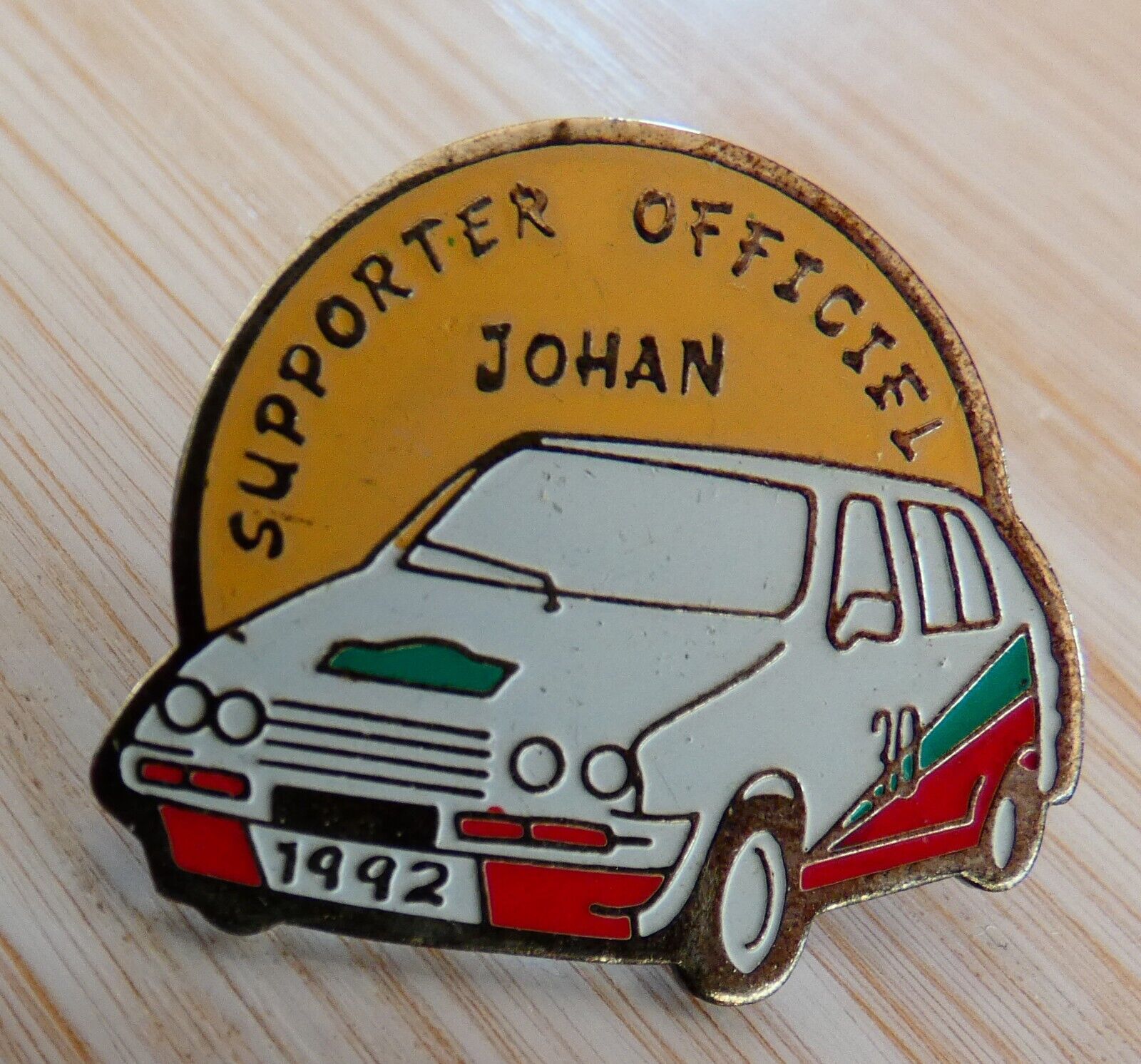 RARE PIN\'S RALLY CAR CITROEN VISA SIPORTER OFFICIAL JOHAN 1992