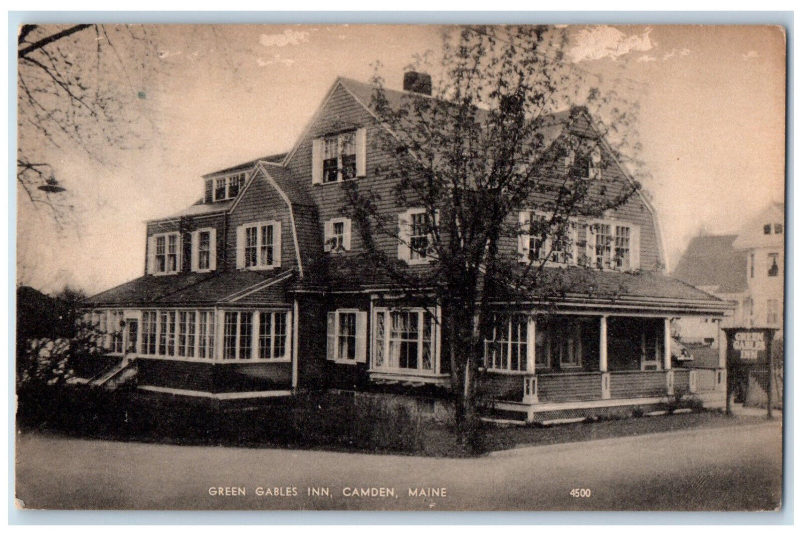 c1940's Green Gables Inn, Camden Maine ME Vintage Unposted Postcard