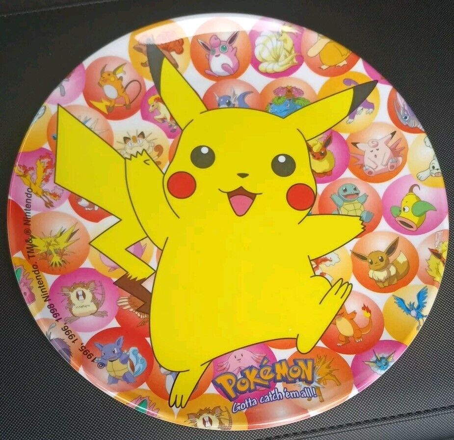 RARE Vintage 1998 Pokemon Nintendo Plastic Plate Gotta Catch \'em All  Pikachu 