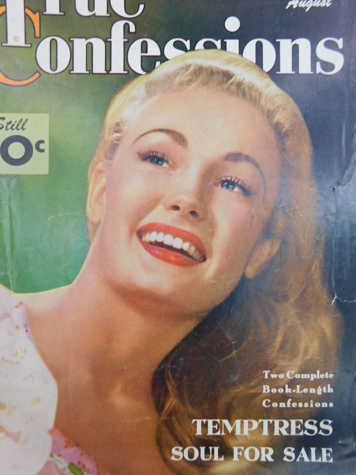 True Confessions Magazine AUG 1948 Vol 52 No 313 Temptress Soul For Sale Adds