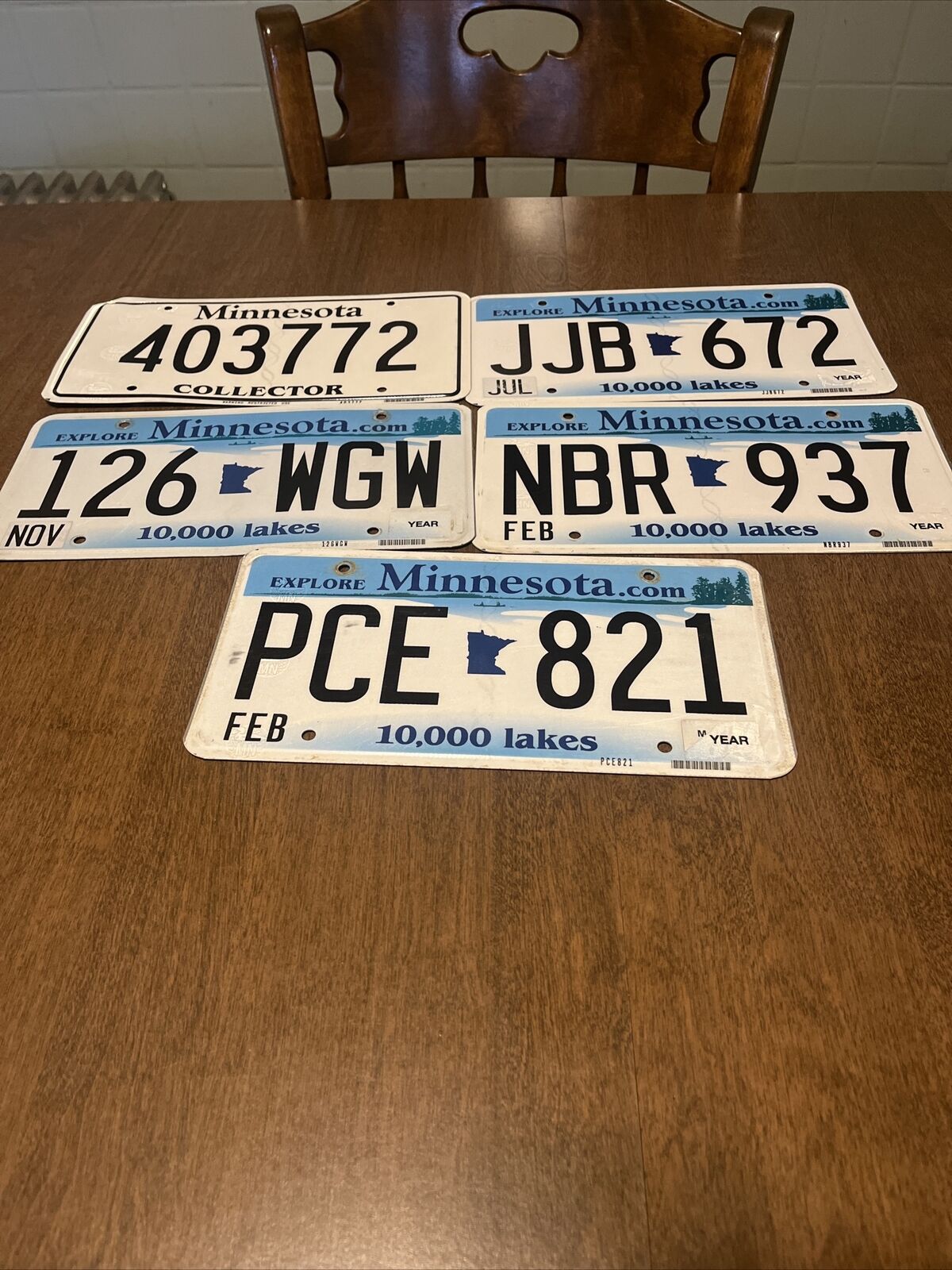 minnesota license plates 5 Pk