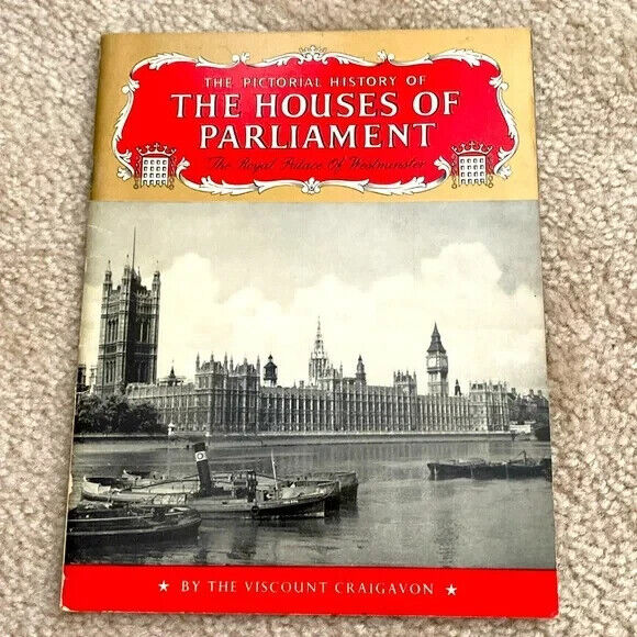 The Pictorial History of The Houses of Parliament 1950s Souvenir Booklet