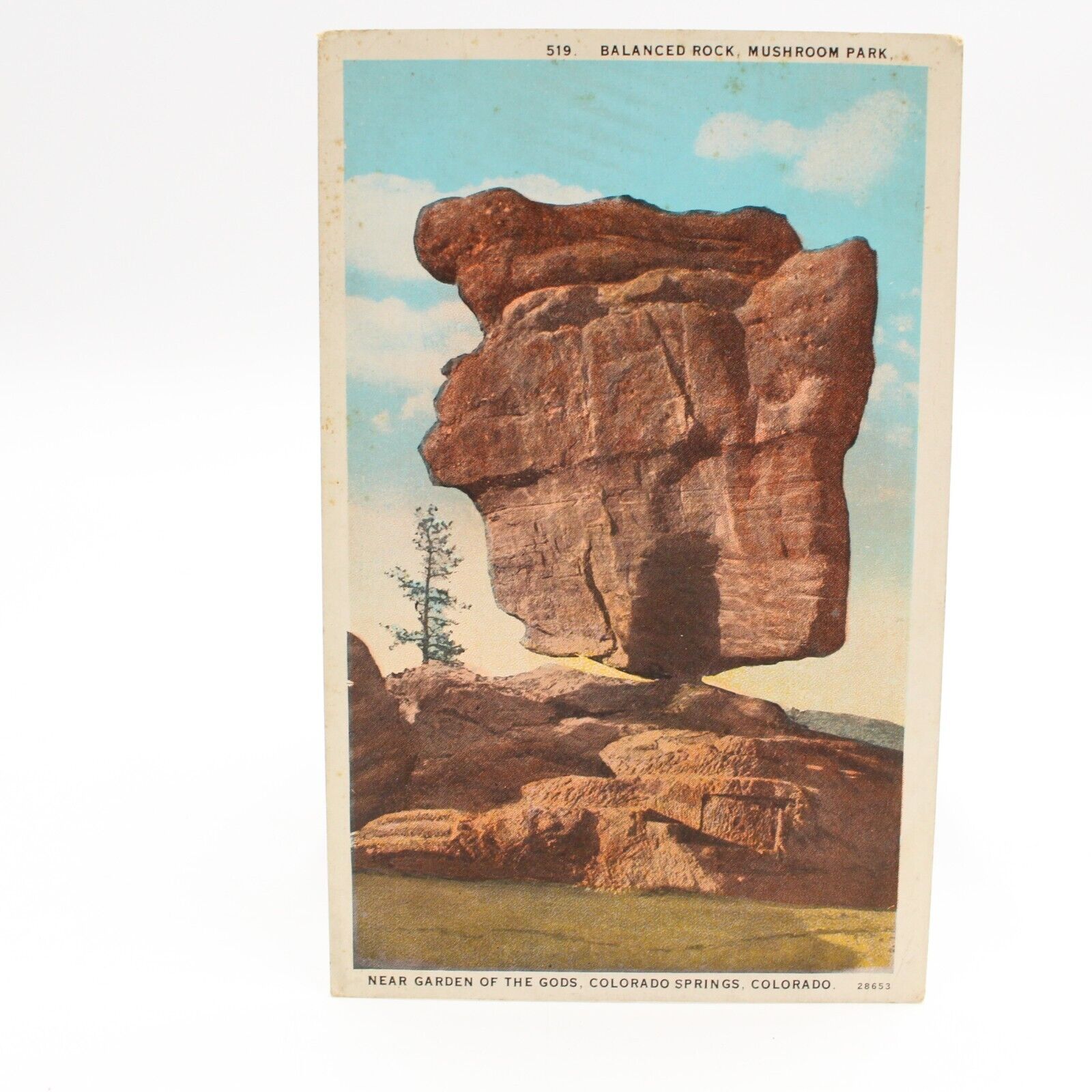 Postcard Colorado Springs CO Garden Gods Mushroom Park Balance Rock 1928 Posted