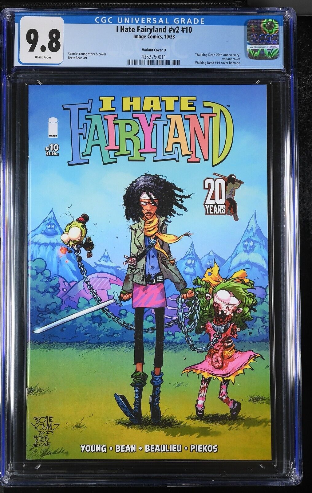 I hate Fairyland 10 CGC 9.8 Skottie Young Walking Dead 19 2005 Homage image 2023