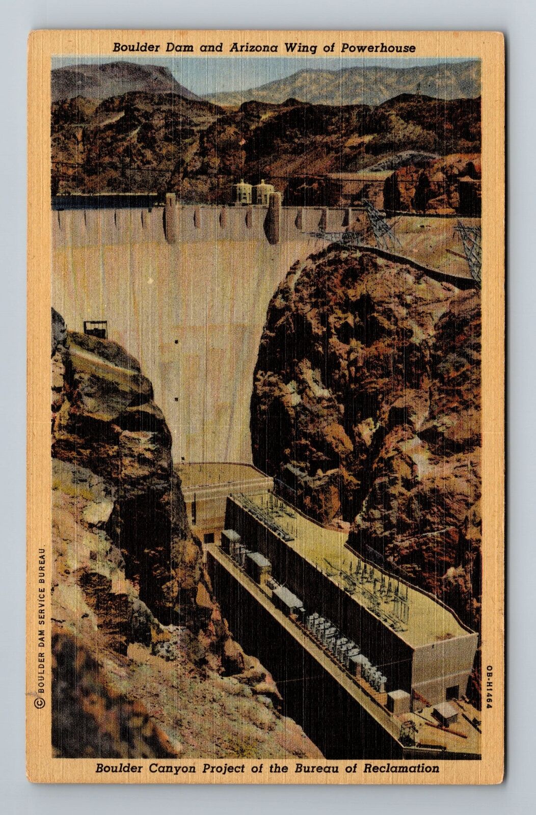 Boulder AZ-Arizona, Boulder Dam, Powerhouse, Vintage Postcard