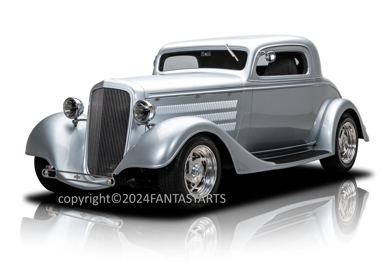 1934 Chevrolet 3-Window Coupe Premium Quality Gloss Photo Print 8\