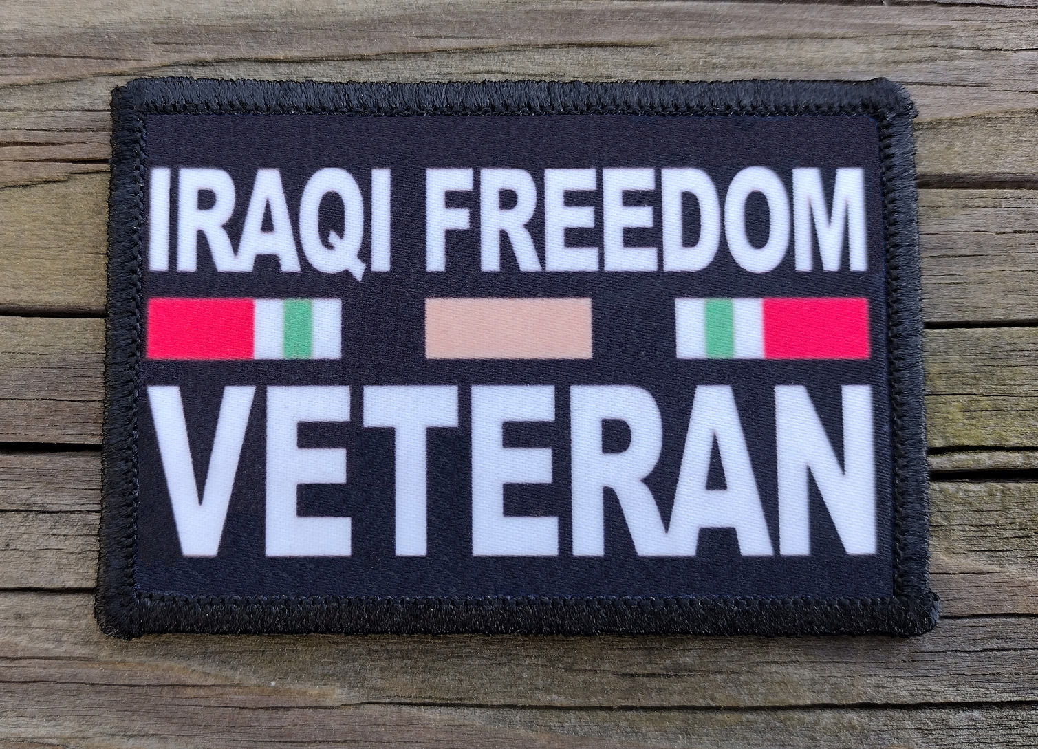 Operation Iraqi Freedom Veteran Morale Patch Hook & Loop Army Vet Military