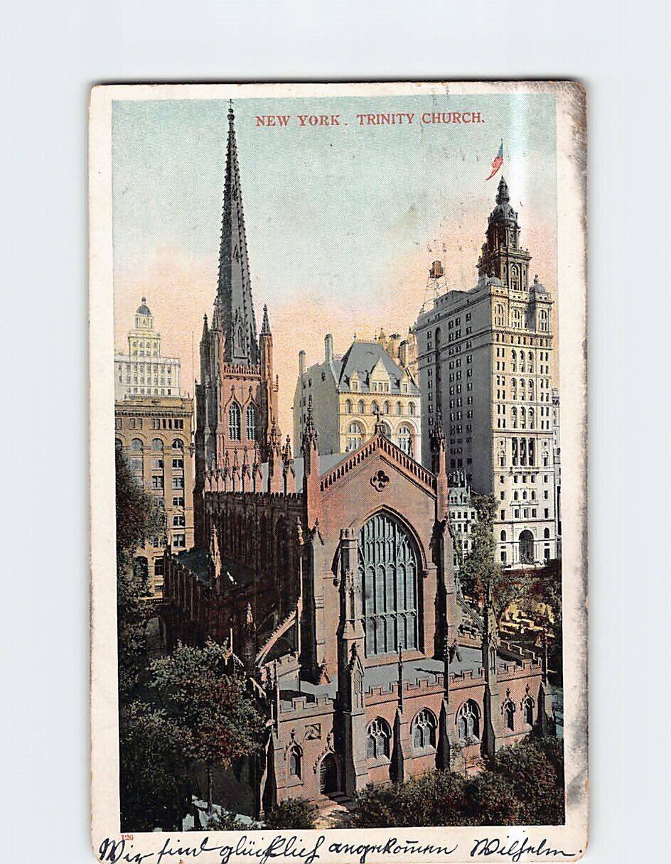 Postcard New York Trinity Church New York City New York USA