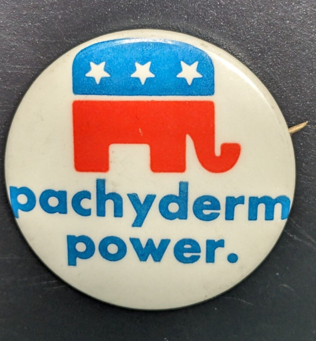 Vintage PACHYDERM POWER Republican Party GOP Elephant 2-1/4\