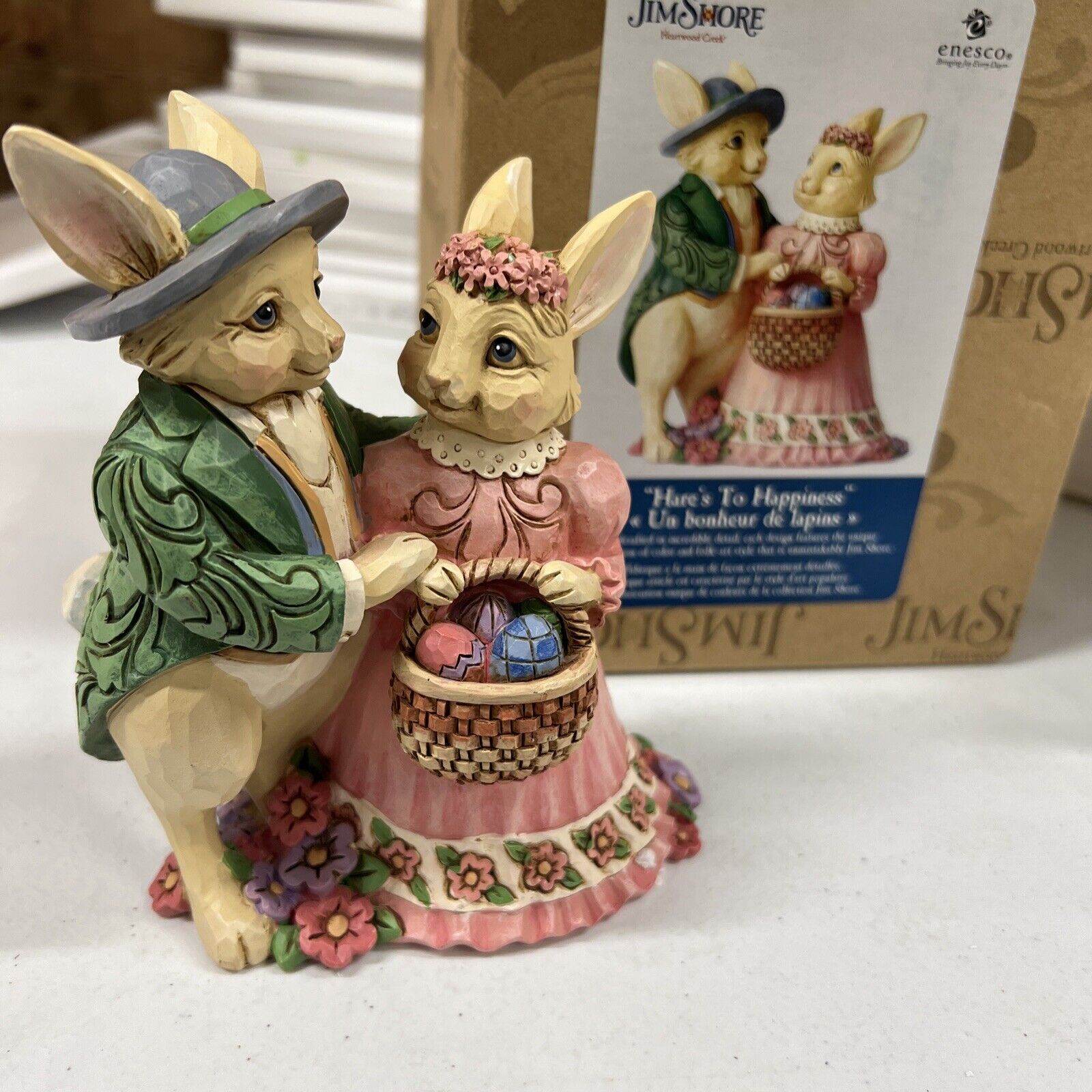Jim Shore Hares to Happiness Easter Figurine Heartwood Creek 6006232