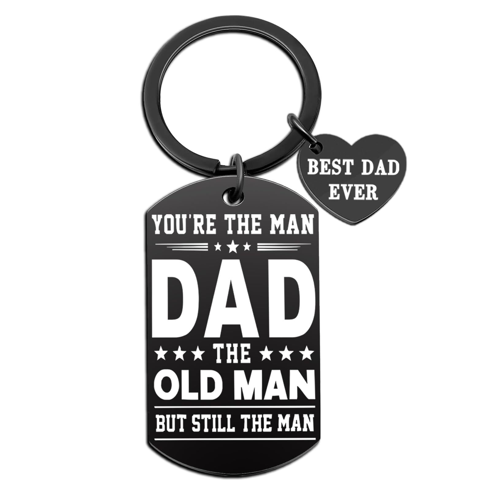Funny Dad Keychain Father Day Gifts for Dad From Kids Son Daughter Dad Ever G...