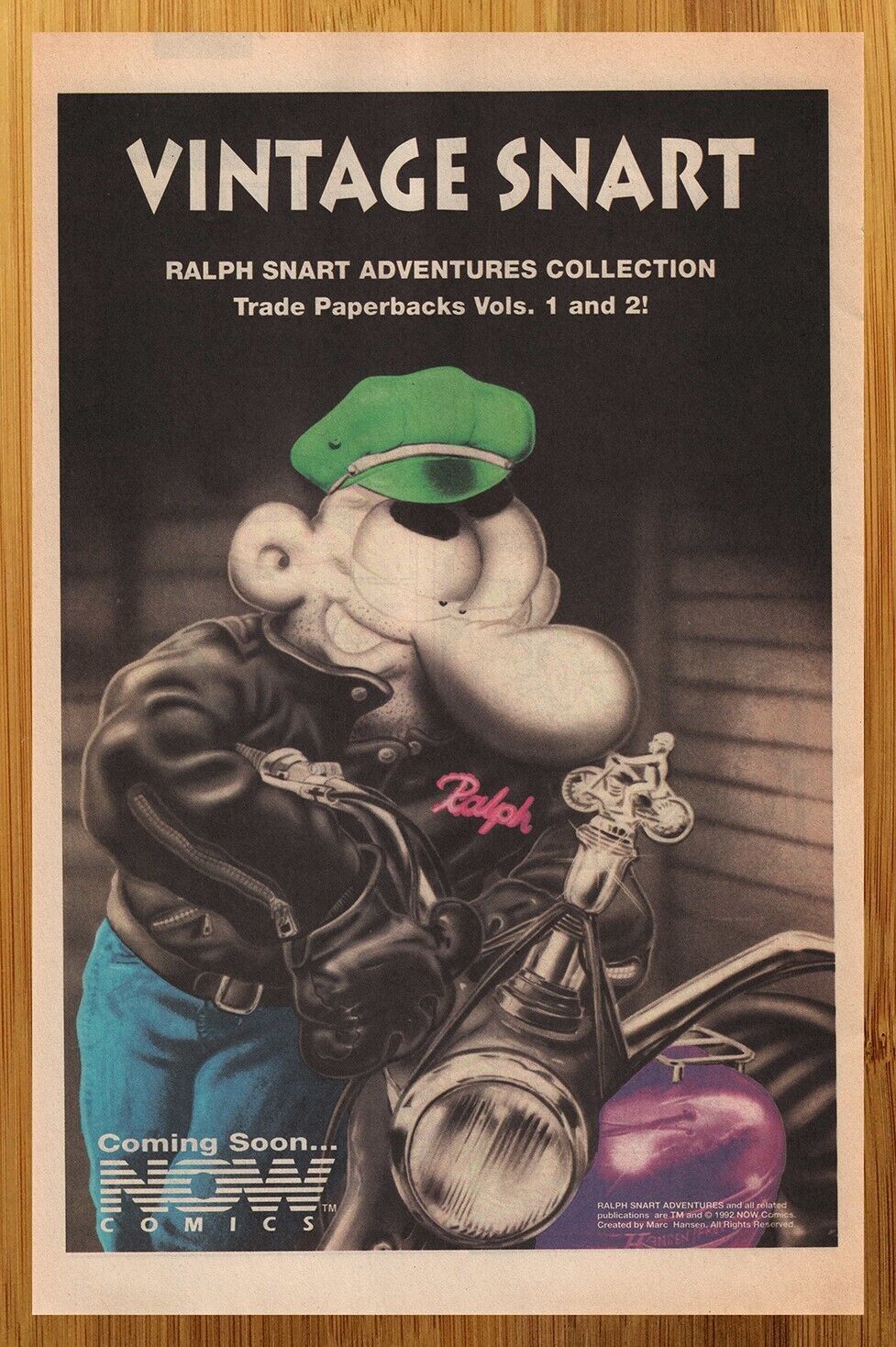 1992 NOW Comics Ralph Snart Adventures Print Ad/Poster Marc Hansen Promo Art 90s