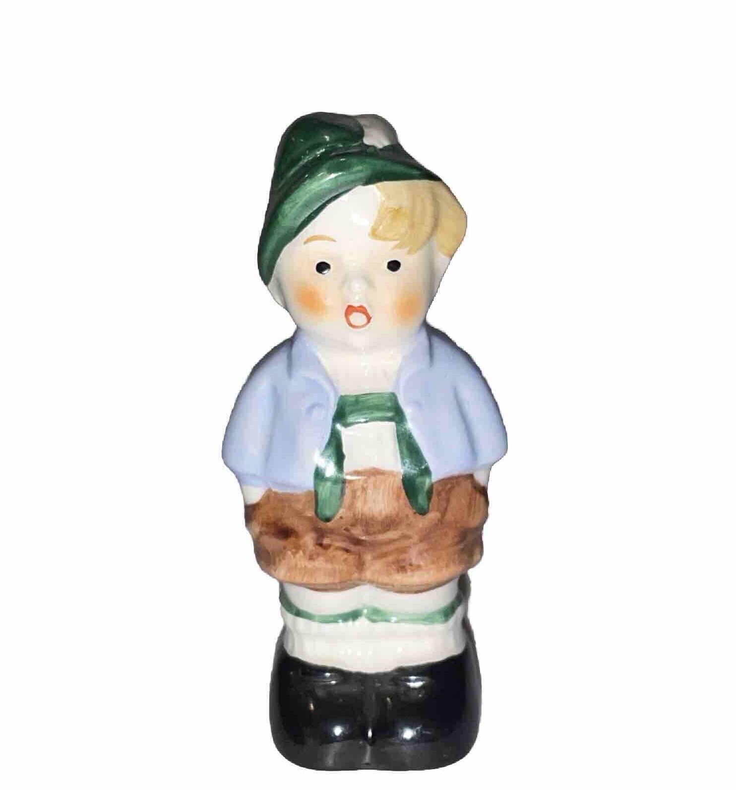Vintage Goebel Bavarian Boy Ceramic Figurein West Germany Marked on Bottom
