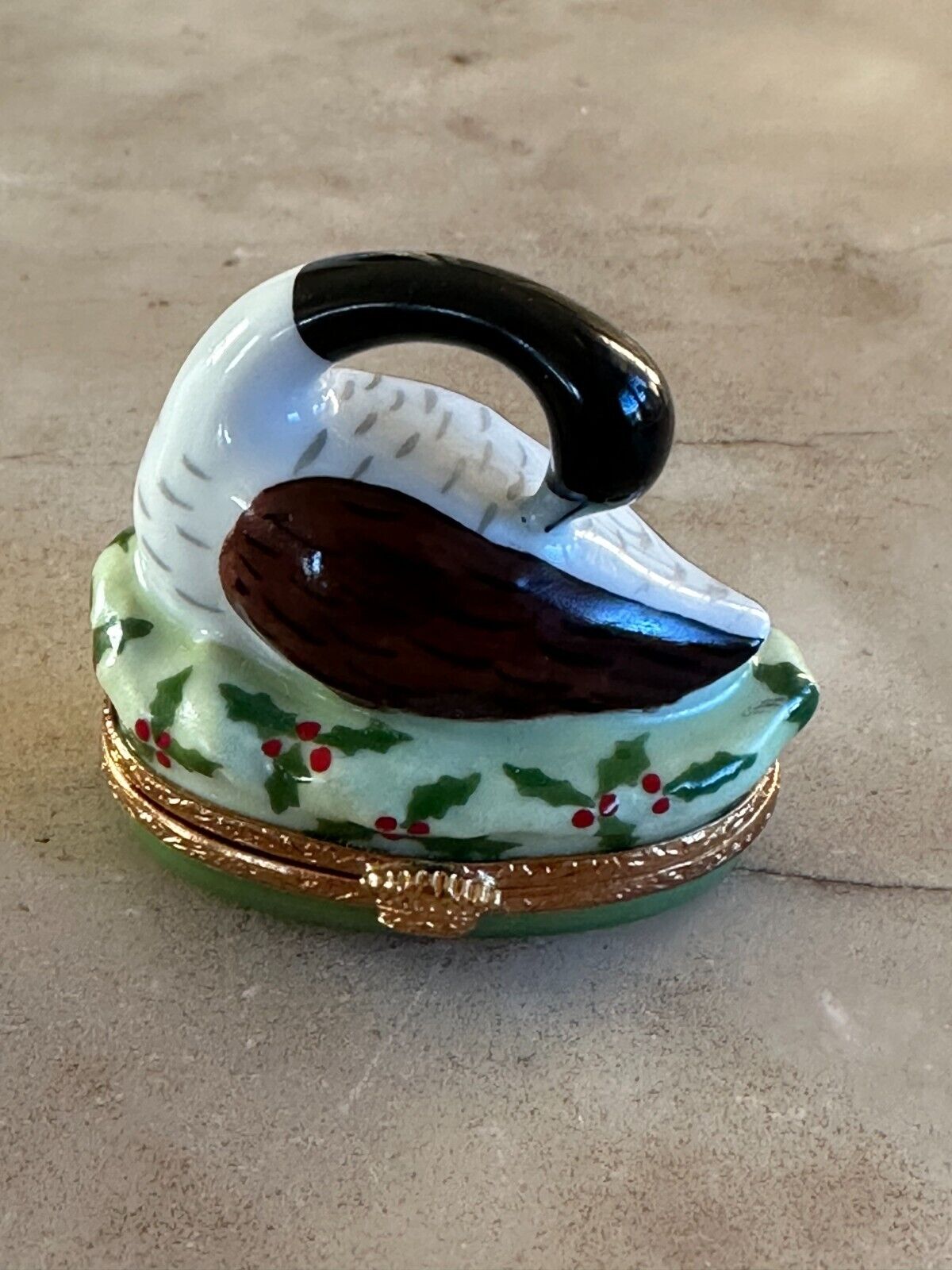 Artoria LIMOGES FRANCE  CHRISTMAS SWAN Six Geese a Laying signed Numbered