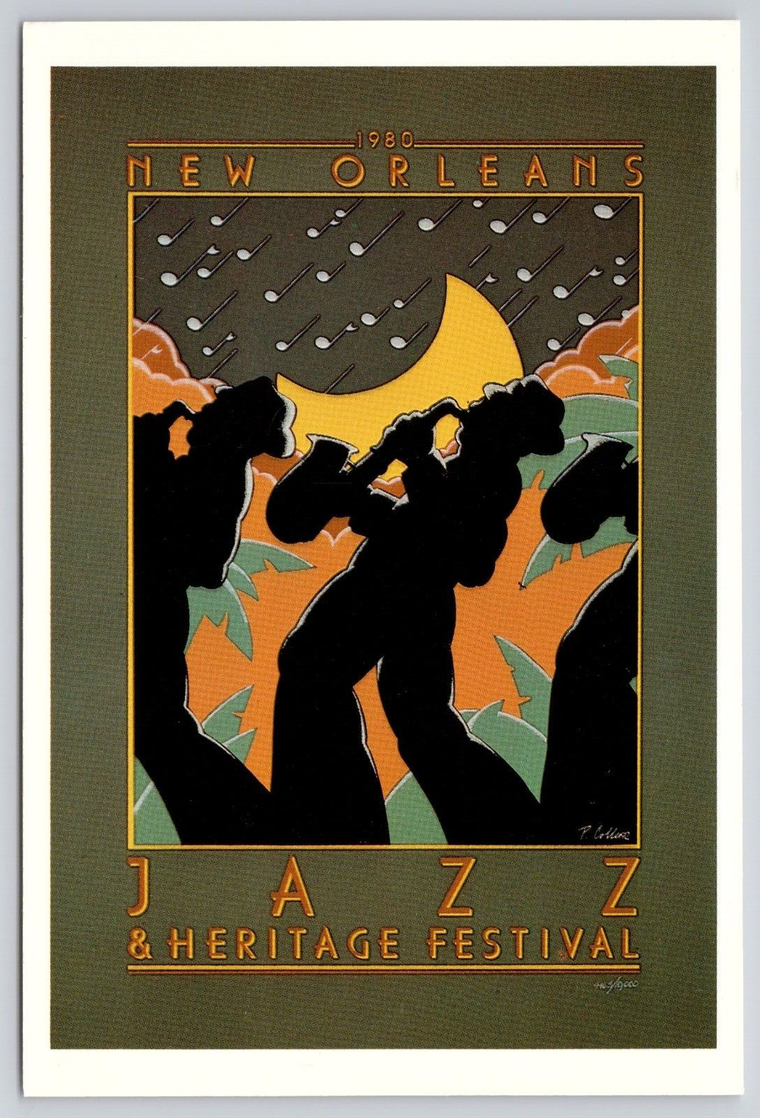 New Orleans Jazz Festival 1980 Unposted Continental Postcard (G)