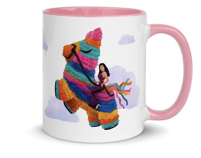 Brand New Selena Quintanilla Ceramic Mug ( Selena Riding Piñata) 