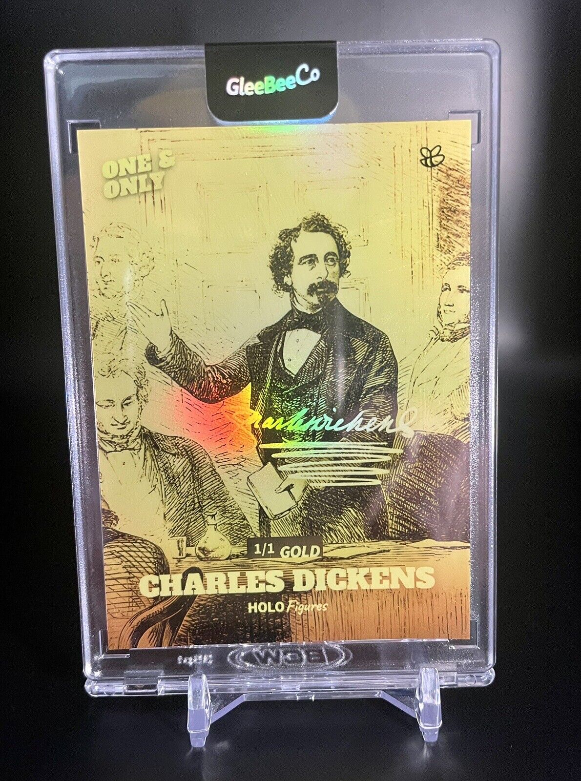 2024 GleeBeeCo CHARLES DICKENS Card ENCASED Holo Gold Signature 1/1 - ONLY ONE