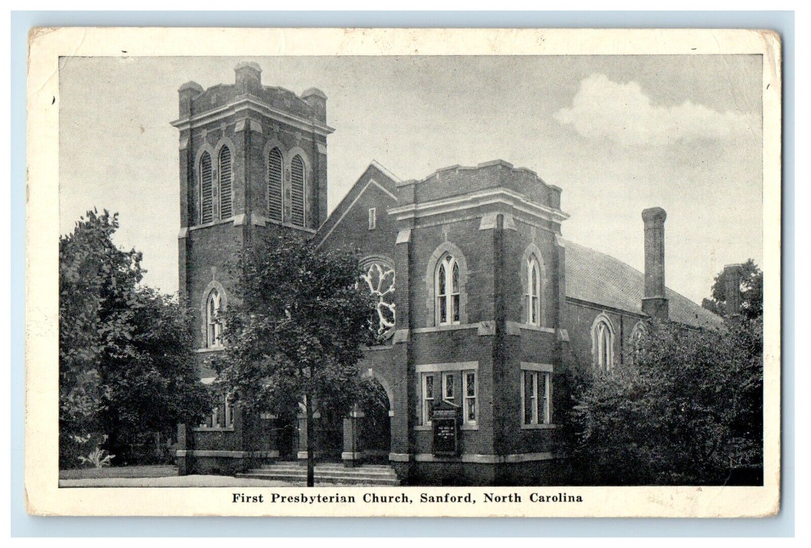 1952 First Presbyterian Church Sanford North Carolina NC Vintage Postcard