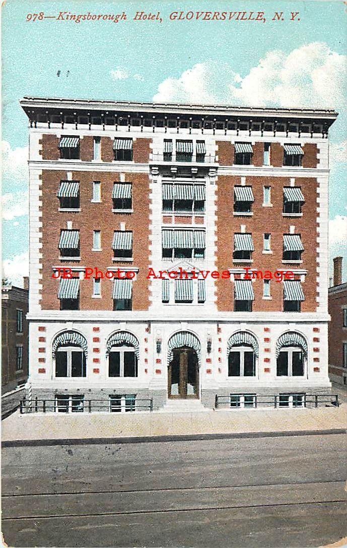 NY, Gloversville, New York, Kingsborough Hotel, Exterior View, 1910 PM, No 978