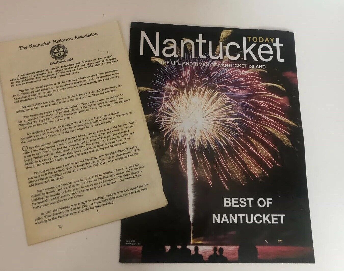 Ephemera Today Nantucket 2011 Publication and Booklet Nantucket Historical Assoc