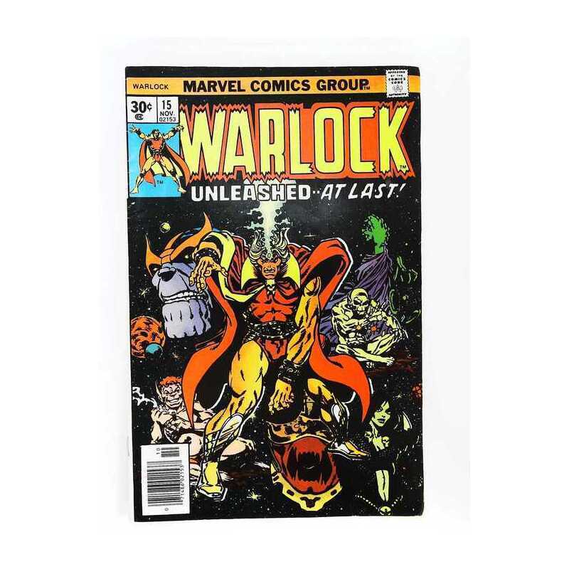 Warlock (1972 series) #15 in Very Fine minus condition. Marvel comics [v\
