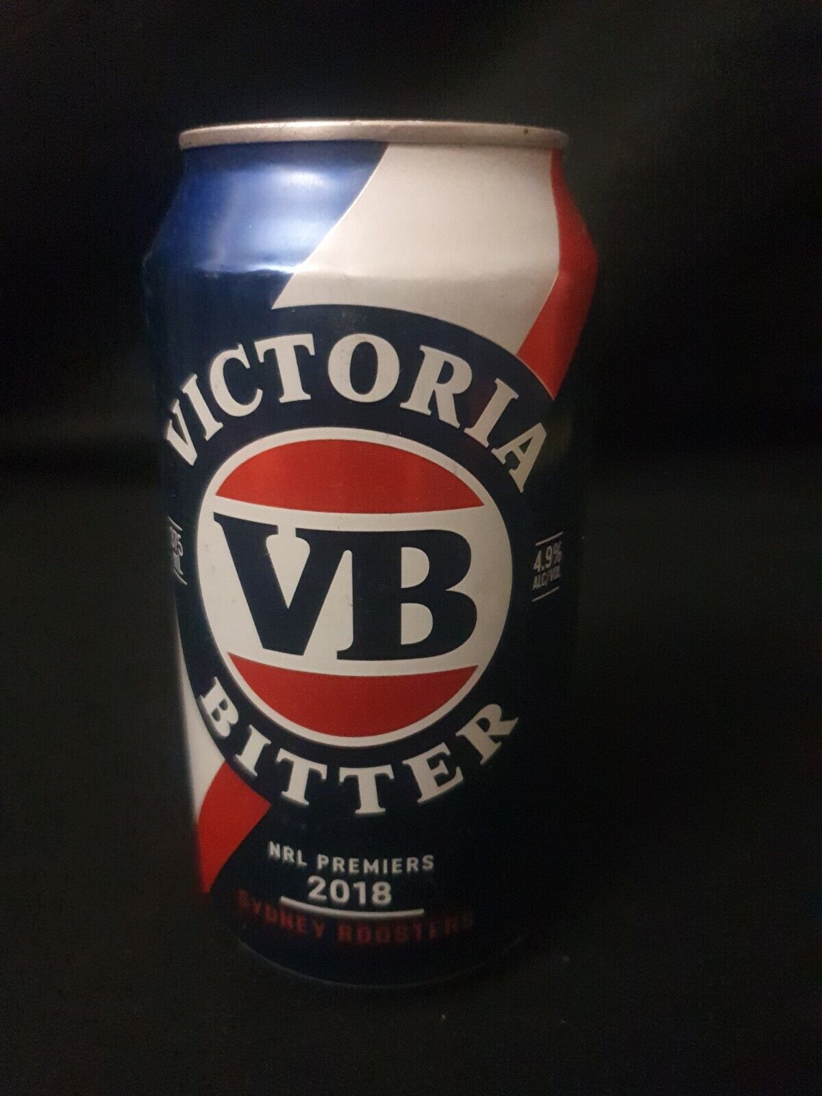 NRL ROOSTERS PREMIERS 2018  SYDNEY ROOSTERS 375ml VB CAN - Empty RARE