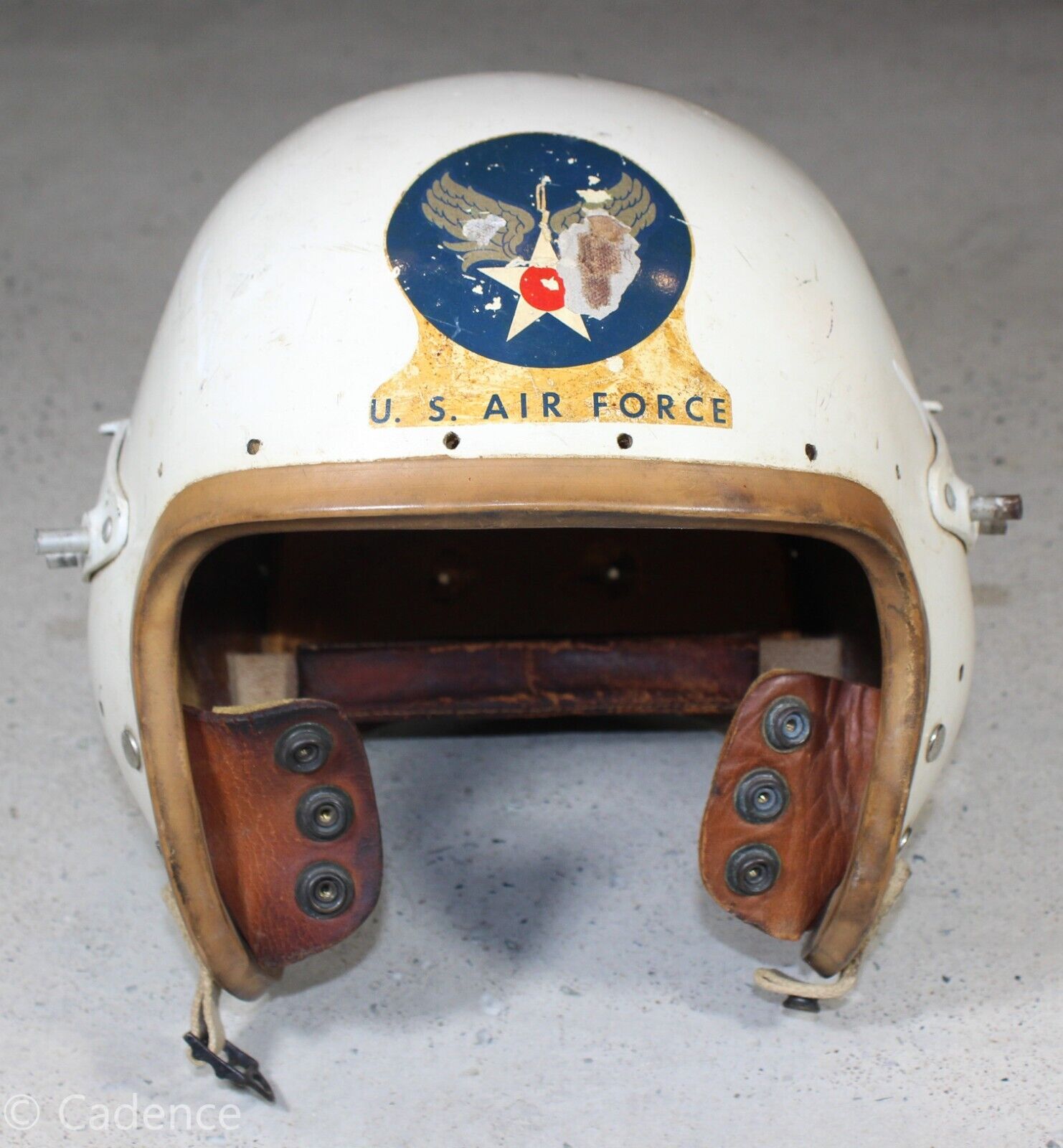 US Korean War P-1B USAAF Air Force 1954 Jet Pilot Flight Helmet. Incomplete.