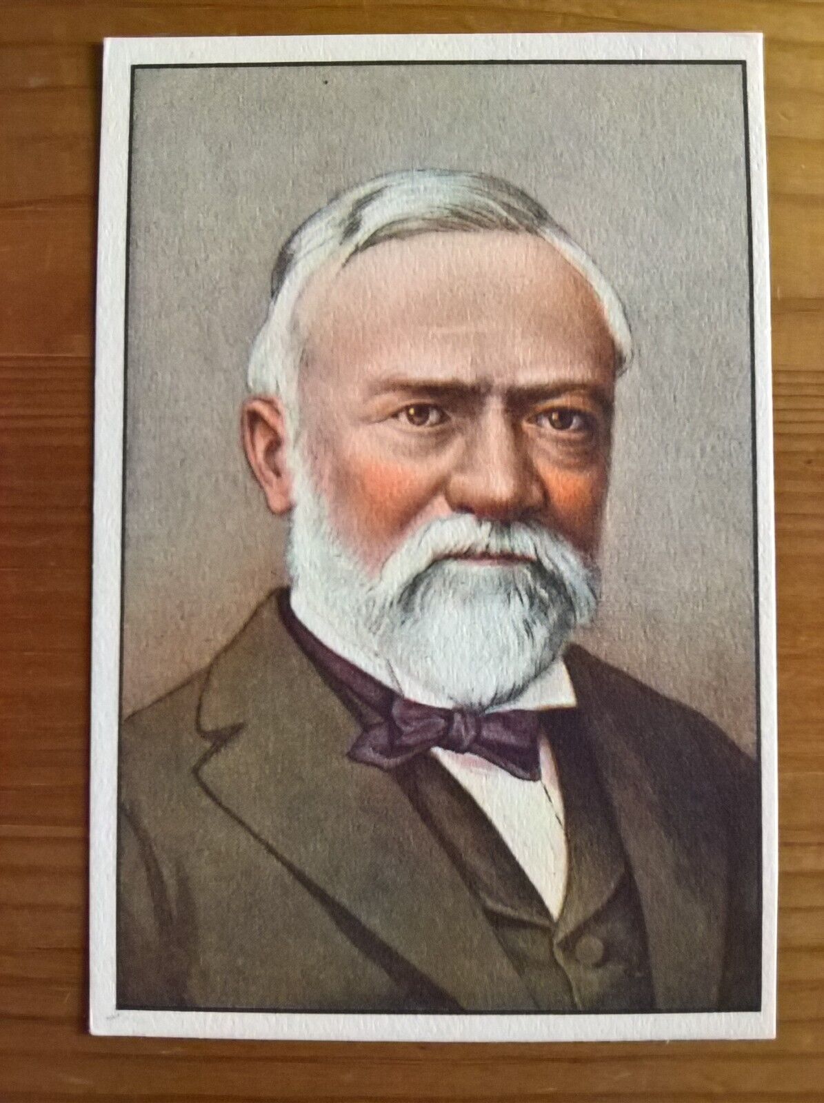 Gutermann trade card: Andrew Carnegie, Famous Men 1938 no. 98