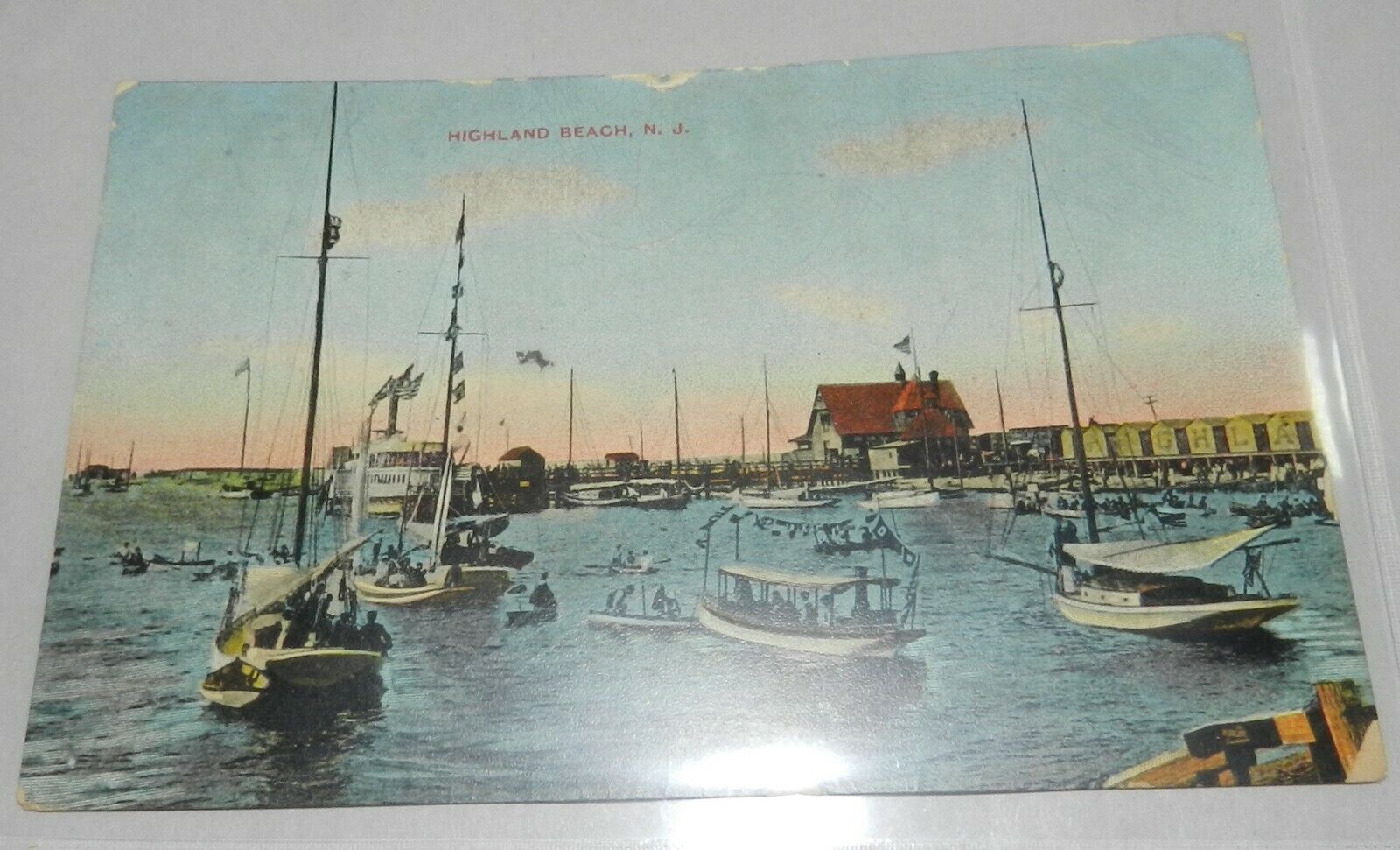 Lot 62 - 6 Early 1900\'s Post Cards From Highlands, NJ,  Beach + Sea Shore scenes