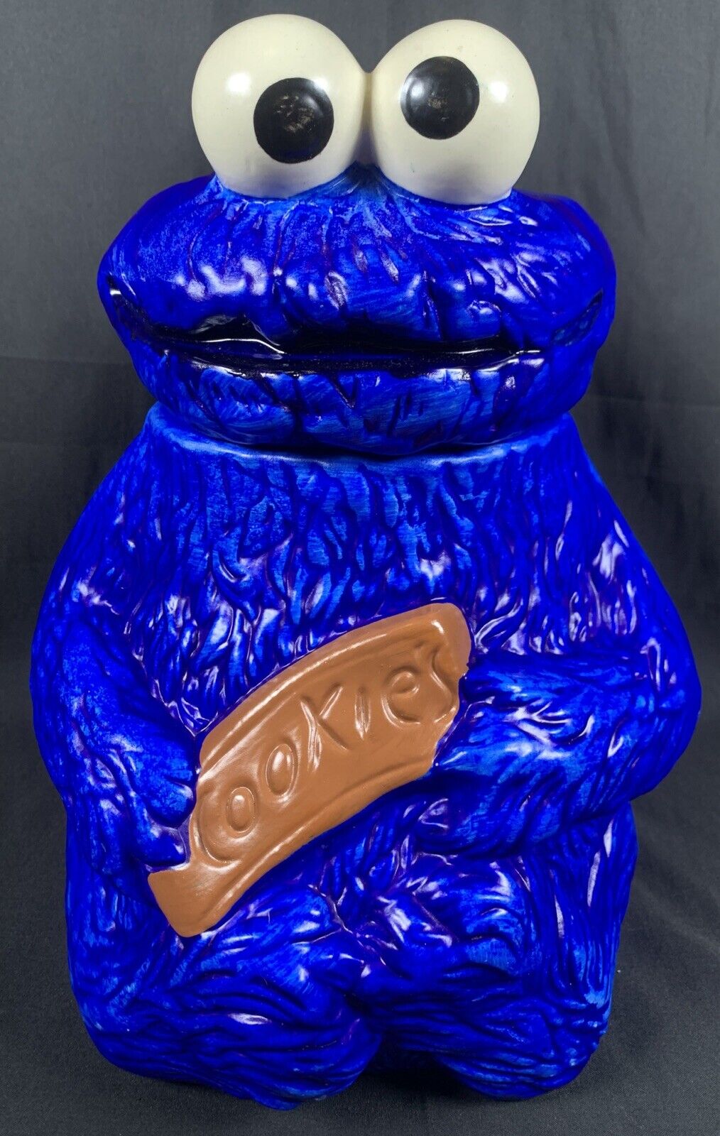 ✨Vintage Cookie Monster Ceramic Cookie Jar 1970s MUPPETS INC. 970 Sesame Street