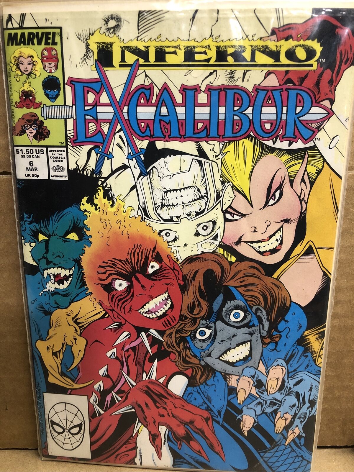Excalibur #6 Inferno Marvel Comics  1989