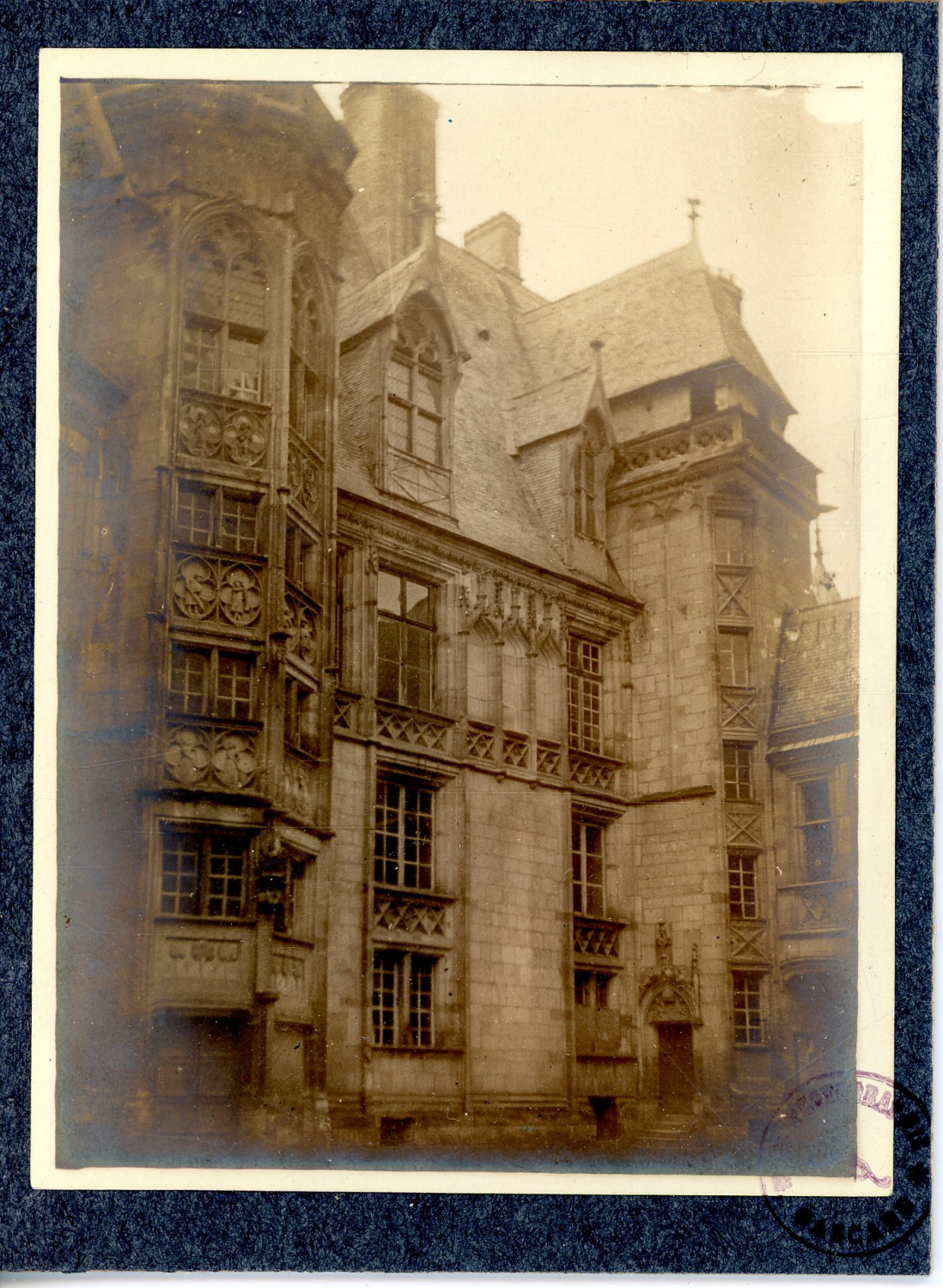France, Bourges, Palais Jacques Coeur vintage silver print, silver print 
