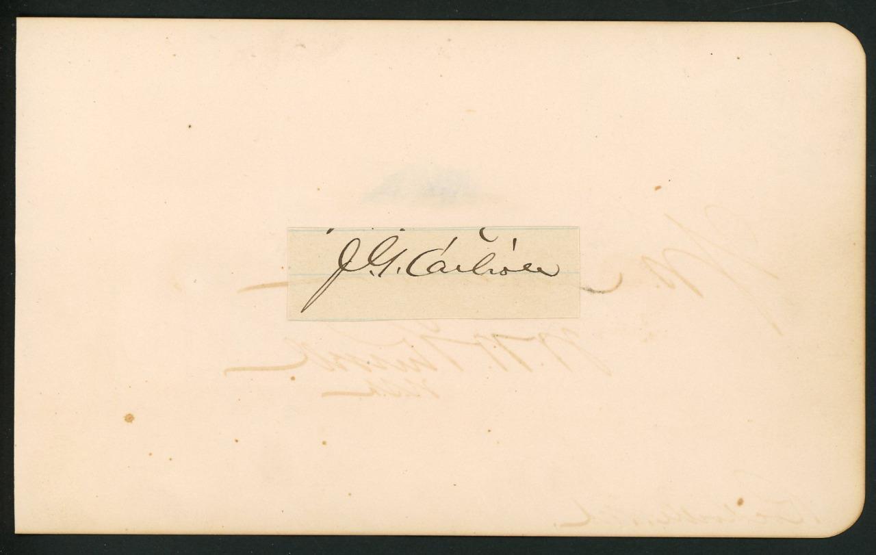 JOHN G. CARLISLE (1834-1910) autograph cut on album page | US Treasurer - signed