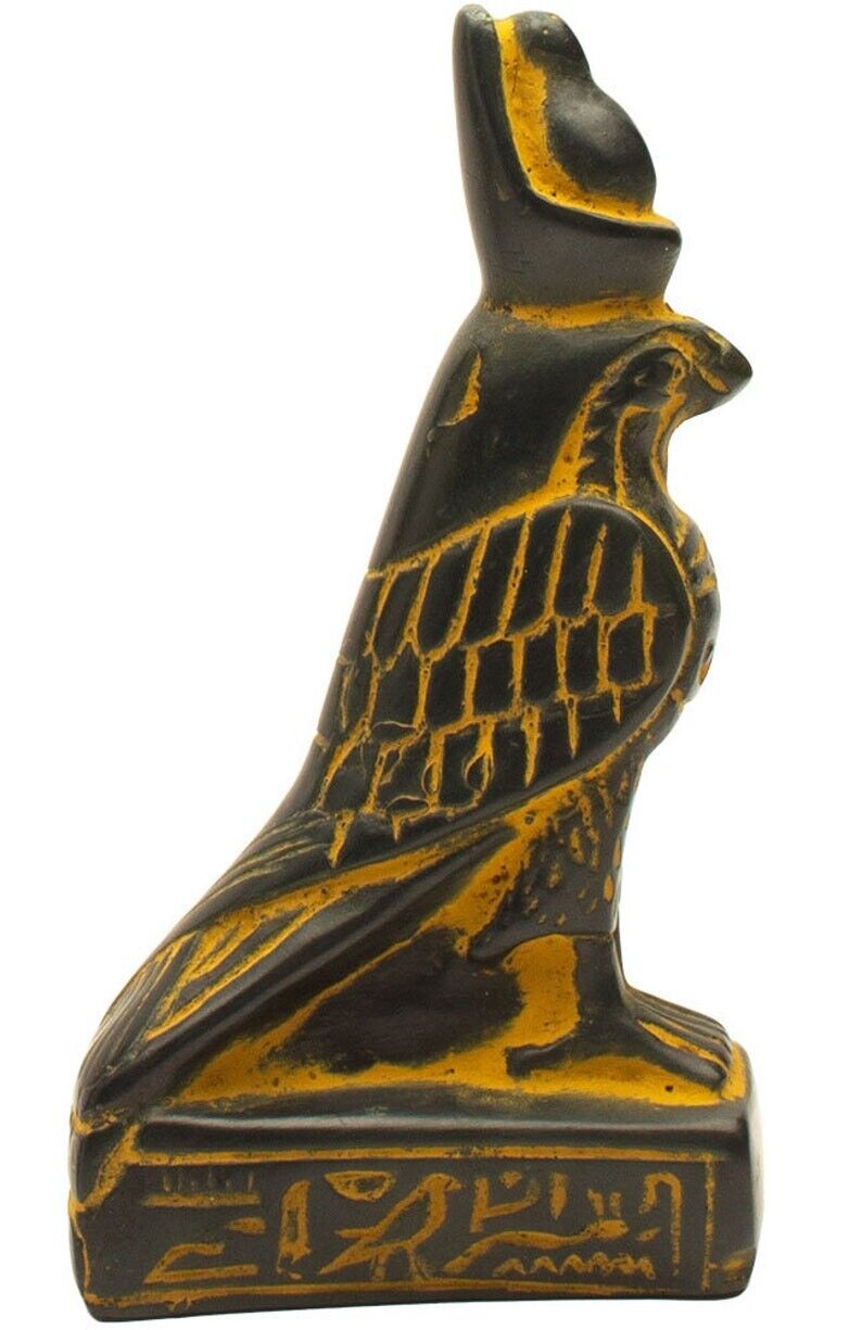 Egyptian God Horus Falcon Statue - Ancient Egypt Collectible - Made in Egypt