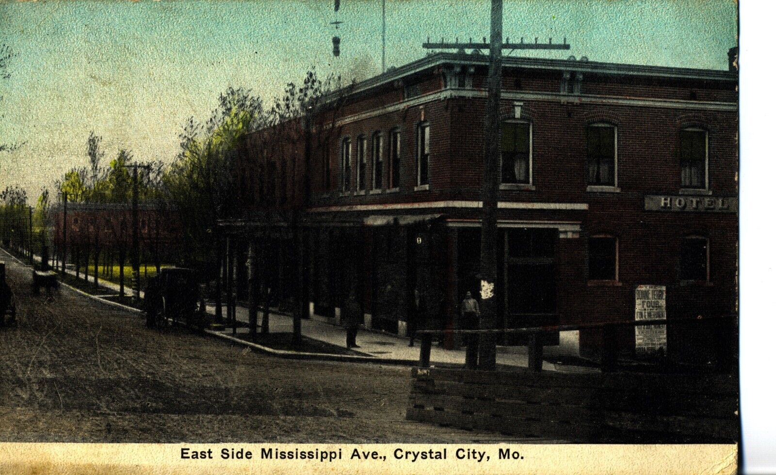 East Side Mississippi Ave., Crystal City, Mo. Missouri Postcard