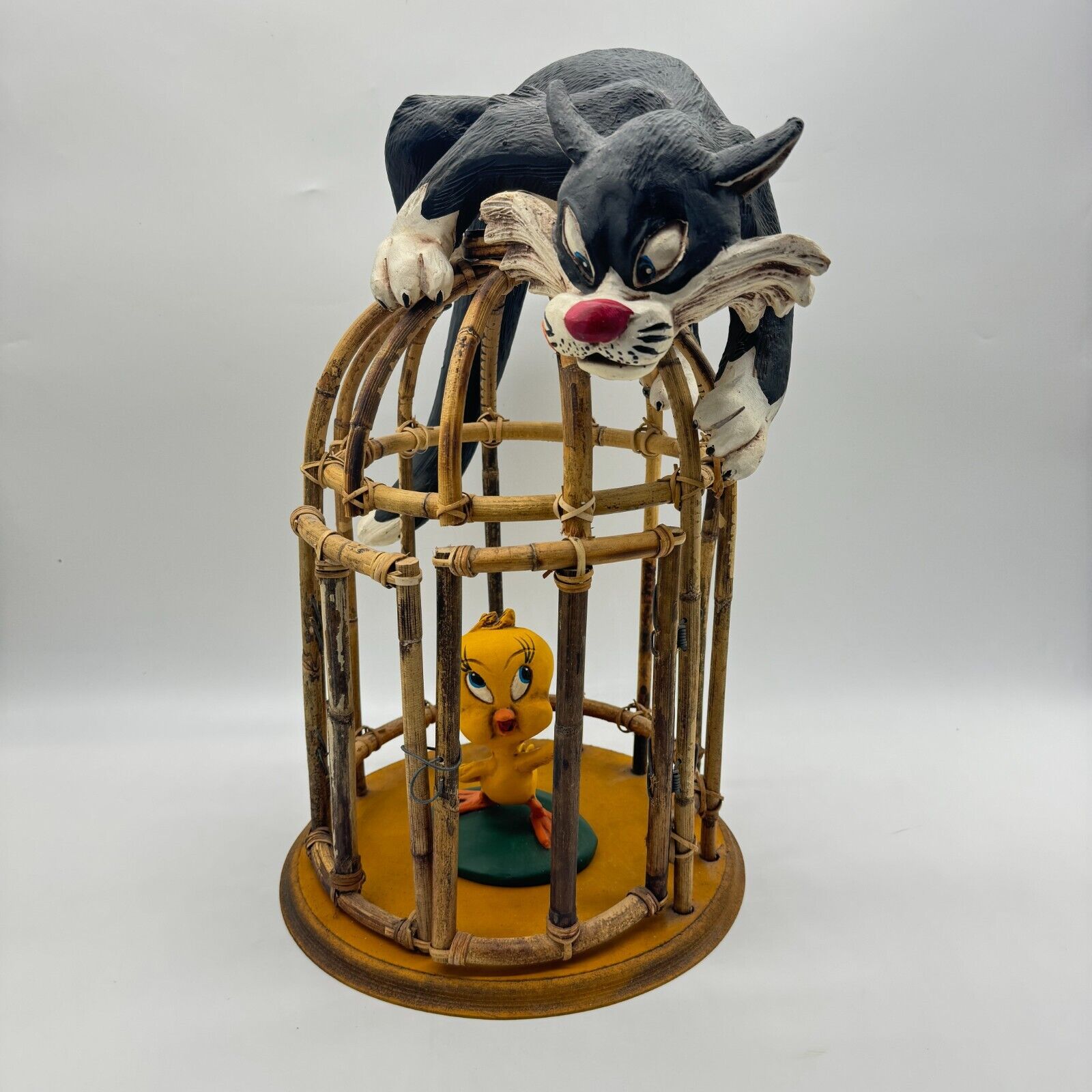 Vintage Warner Bros Sylvester & Tweety Bird Hanging Bird Cage Looney Tunes