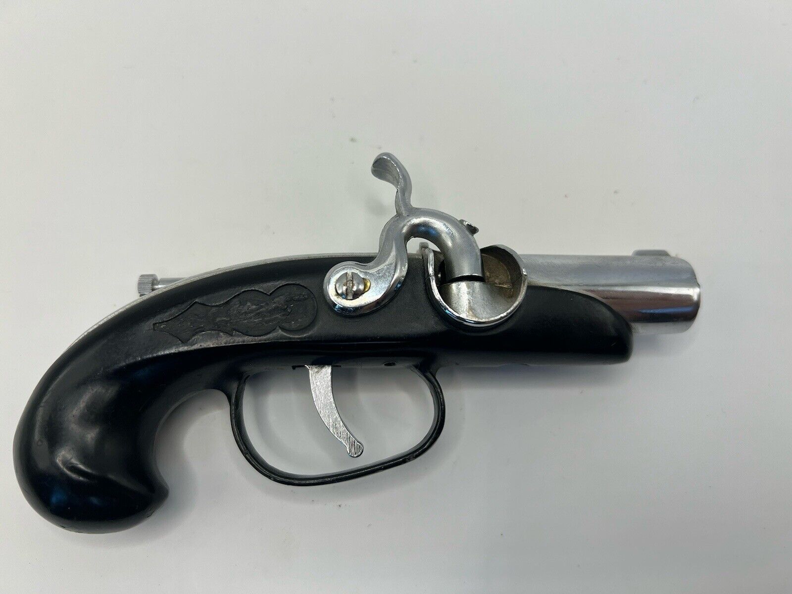 Vintage Derringer Gun Table Lighter Flintlock Pistol