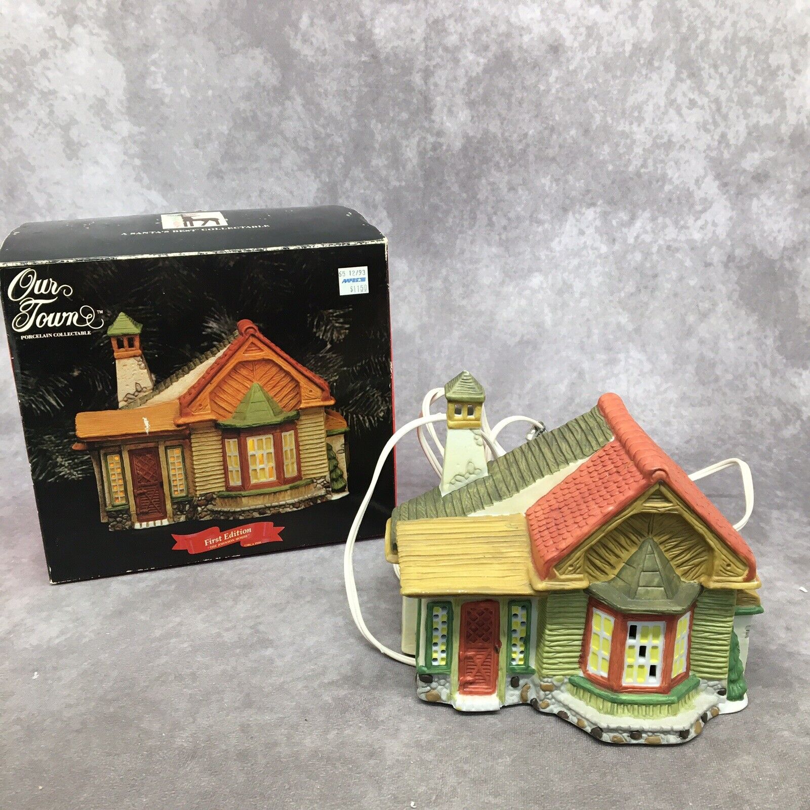 Our Town First Edition The Johnson House Porcelain Light UpCollectable-Christmas