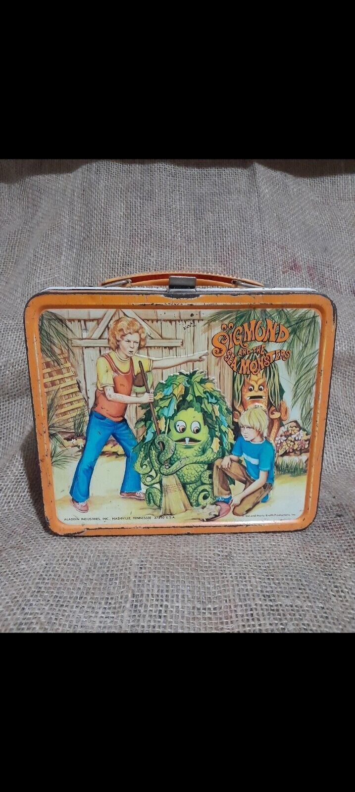 1974 Aladdin Sigmund And The Sea Monsters Metal Lunchbox Sid & Marty Krofft Rare