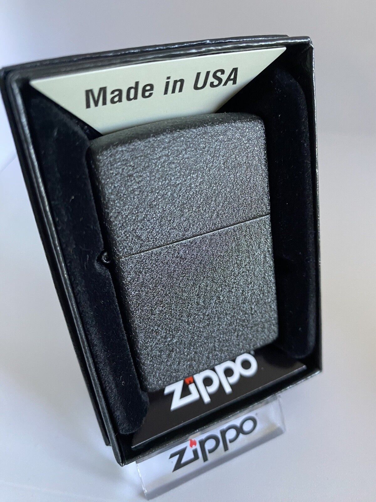 Zippo Black Crackle On A 2021 Lighter