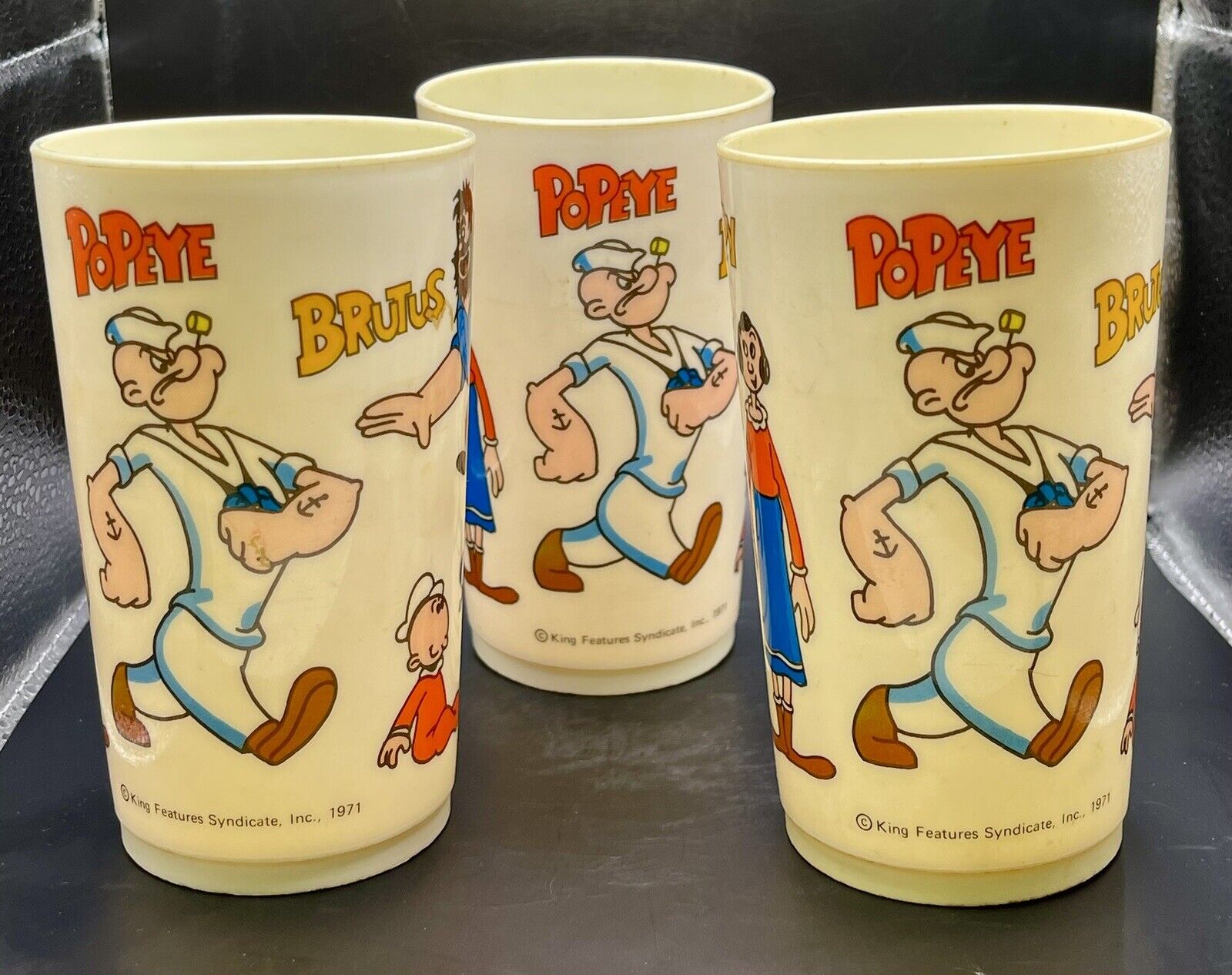 1971 King Features Syndicate Inc. Plastic Popeye Glasses